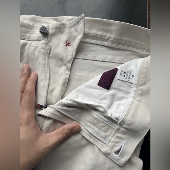NWD 690$ ISAIA NAPOLI Beige Chino Pant Gabardine Cotton 36 US / 52 EU - Picture 5 of 7